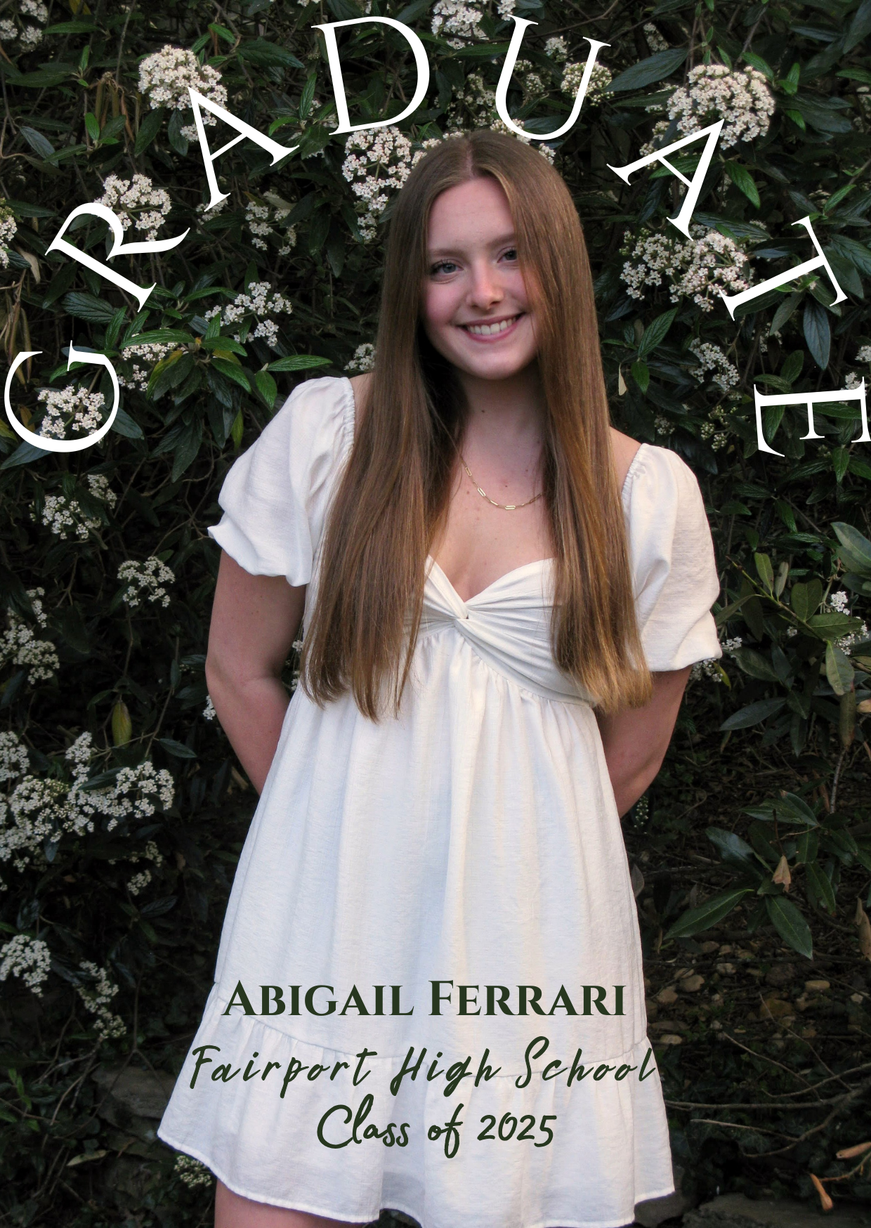 Graduate Abigail Ferrari Fairport High School Class of 2025